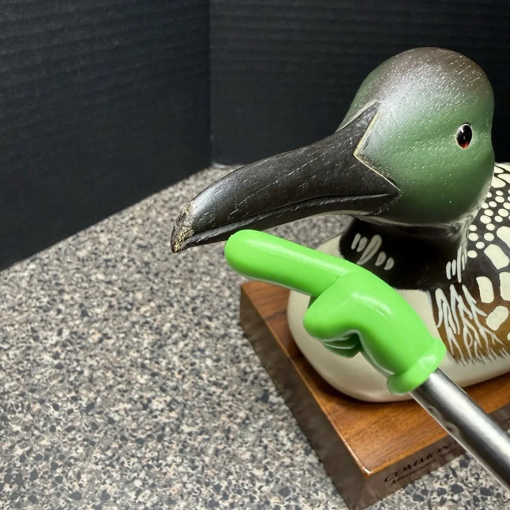 Common‎ Loon Minnesota State Bird Hand Painted Wood Duck Carving Commemorative